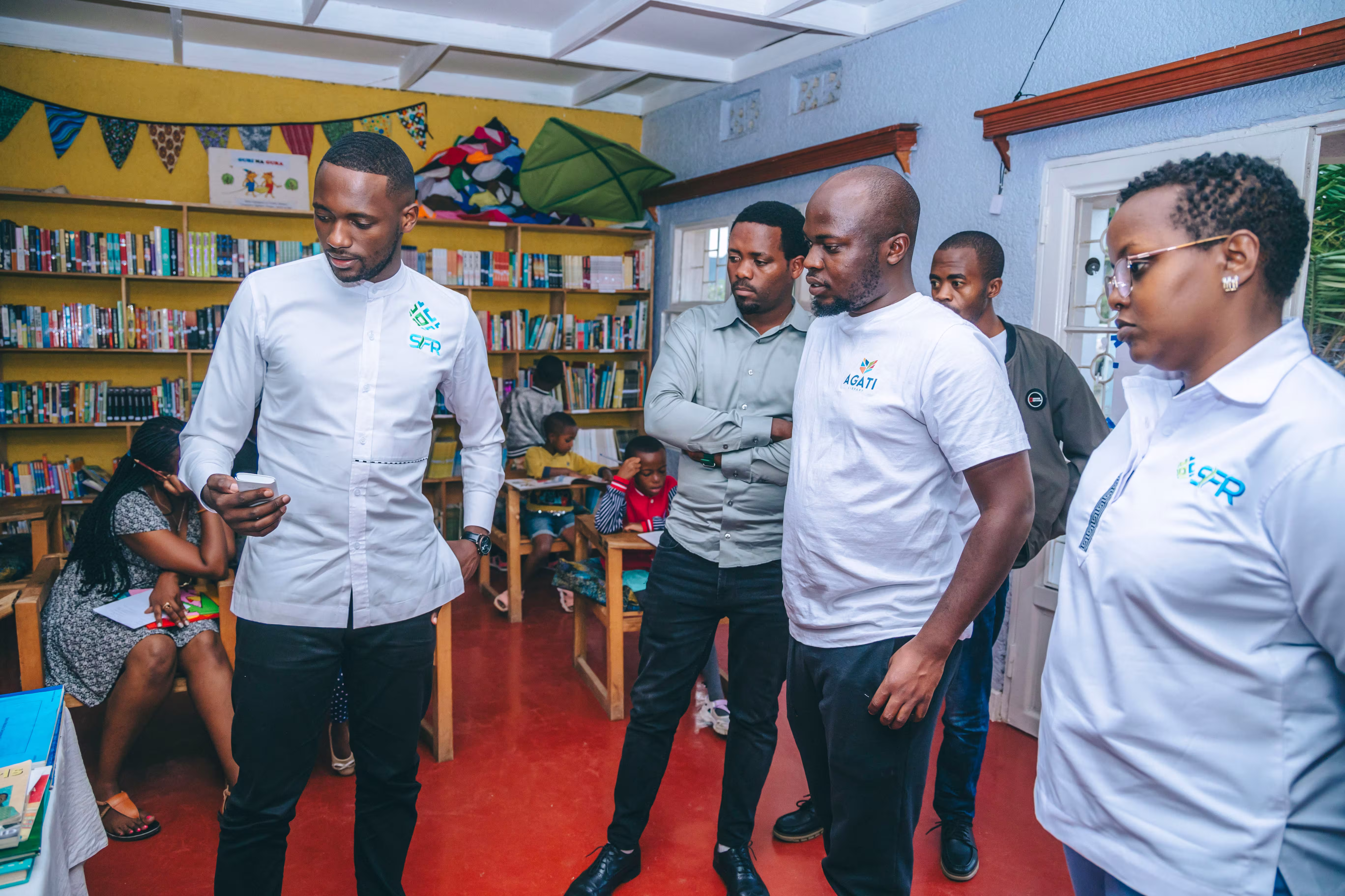 Soma Foundation Rwanda Library Visit to present SomaBox